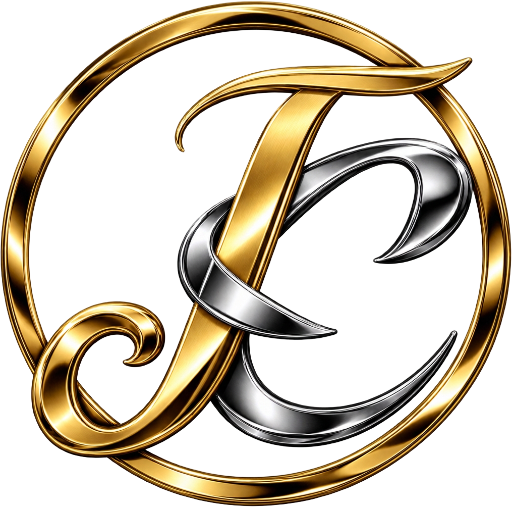 Jose Carrillo gold and silver JC monogram